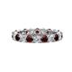 1 - Joyce 4.00 mm Red Garnet and Diamond Eternity Band 