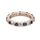 2 - Joyce 4.00 mm Black and White Diamond Eternity Band 