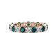 1 - Joyce 4.00 mm London Blue Topaz and Diamond Eternity Band 