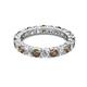 2 - Joyce 4.00 mm Smoky Quartz and Diamond Eternity Band 
