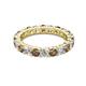 2 - Joyce 4.00 mm Smoky Quartz and Diamond Eternity Band 