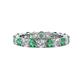 1 - Joyce 4.00 mm Emerald and Diamond Eternity Band 
