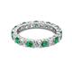 2 - Joyce 4.00 mm Emerald and Diamond Eternity Band 