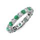 3 - Joyce 4.00 mm Emerald and Diamond Eternity Band 