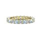 1 - Joyce 4.00 mm Aquamarine and Diamond Eternity Band 