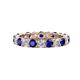 1 - Joyce 4.00 mm Blue Sapphire and Lab Grown Diamond Eternity Band 