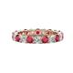 1 - Joyce 4.00 mm Ruby and Lab Grown Diamond Eternity Band 
