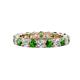 1 - Joyce 4.00 mm Green Garnet and Lab Grown Diamond Eternity Band 