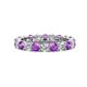 1 - Joyce 4.00 mm Amethyst and Lab Grown Diamond Eternity Band 