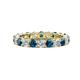 1 - Joyce 4.00 mm Blue and White Lab Grown Diamond Eternity Band 
