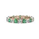 1 - Joyce 4.00 mm Emerald and Lab Grown Diamond Eternity Band 