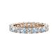 1 - Joyce 4.00 mm Aquamarine and Lab Grown Diamond Eternity Band 