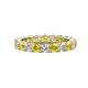 1 - Joyce 4.00 mm Yellow Sapphire and Lab Grown Diamond Eternity Band 