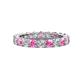 1 - Joyce 4.00 mm Pink Sapphire and Lab Grown Diamond Eternity Band 