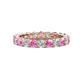 1 - Joyce 4.00 mm Pink Sapphire and Lab Grown Diamond Eternity Band 