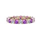 1 - Joyce 4.00 mm Amethyst and Lab Grown Diamond Eternity Band 