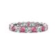 1 - Joyce 4.00 mm Rhodolite Garnet and Lab Grown Diamond Eternity Band 