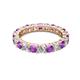 2 - Joyce 4.00 mm Amethyst and Lab Grown Diamond Eternity Band 