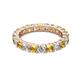 2 - Joyce 4.00 mm Citrine and Lab Grown Diamond Eternity Band 