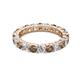 2 - Joyce 4.00 mm Smoky Quartz and Lab Grown Diamond Eternity Band 