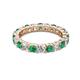 2 - Joyce 4.00 mm Emerald and Lab Grown Diamond Eternity Band 