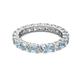 2 - Joyce 4.00 mm Aquamarine and Lab Grown Diamond Eternity Band 