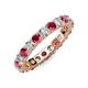 3 - Joyce 4.00 mm Ruby and Lab Grown Diamond Eternity Band 