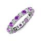 3 - Joyce 4.00 mm Amethyst and Lab Grown Diamond Eternity Band 