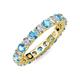 3 - Joyce 4.00 mm Blue Topaz and Lab Grown Diamond Eternity Band 