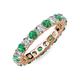3 - Joyce 4.00 mm Emerald and Lab Grown Diamond Eternity Band 
