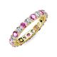 3 - Joyce 4.00 mm Pink Sapphire and Lab Grown Diamond Eternity Band 