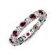 3 - Joyce 4.00 mm Red Garnet and Lab Grown Diamond Eternity Band 
