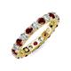 3 - Joyce 4.00 mm Red Garnet and Lab Grown Diamond Eternity Band 