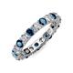 3 - Joyce 4.00 mm Blue and White Lab Grown Diamond Eternity Band 