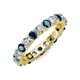 3 - Joyce 4.00 mm Blue and White Lab Grown Diamond Eternity Band 