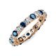 3 - Joyce 4.00 mm Blue and White Lab Grown Diamond Eternity Band 