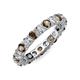 3 - Joyce 4.00 mm Smoky Quartz and Lab Grown Diamond Eternity Band 