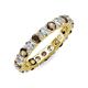3 - Joyce 4.00 mm Smoky Quartz and Lab Grown Diamond Eternity Band 