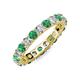 3 - Joyce 4.00 mm Emerald and Lab Grown Diamond Eternity Band 