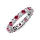 3 - Joyce 4.00 mm Ruby and Lab Grown Diamond Eternity Band 