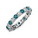 3 - Joyce 4.00 mm London Blue Topaz and Lab Grown Diamond Eternity Band 