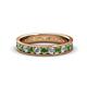 1 - Livia 2.70 mm Green Garnet and Lab Grown Diamond Eternity Band 