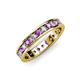 3 - Livia 2.70 mm Amethyst and Lab Grown Diamond Eternity Band 