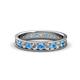 1 - Livia 2.70 mm Blue Topaz and Lab Grown Diamond Eternity Band 