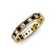 3 - Livia 2.70 mm Red Garnet and Lab Grown Diamond Eternity Band 