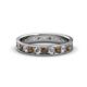 1 - Livia 2.70 mm Smoky Quartz and Lab Grown Diamond Eternity Band 