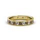 1 - Livia 2.70 mm Smoky Quartz and Lab Grown Diamond Eternity Band 