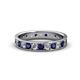1 - Livia 2.70 mm Blue Sapphire and Lab Grown Diamond Eternity Band 