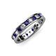 3 - Livia 2.70 mm Blue Sapphire and Lab Grown Diamond Eternity Band 