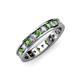 3 - Livia 2.70 mm Green Garnet and Lab Grown Diamond Eternity Band 